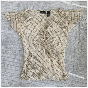lightweight sheer patterned blouse